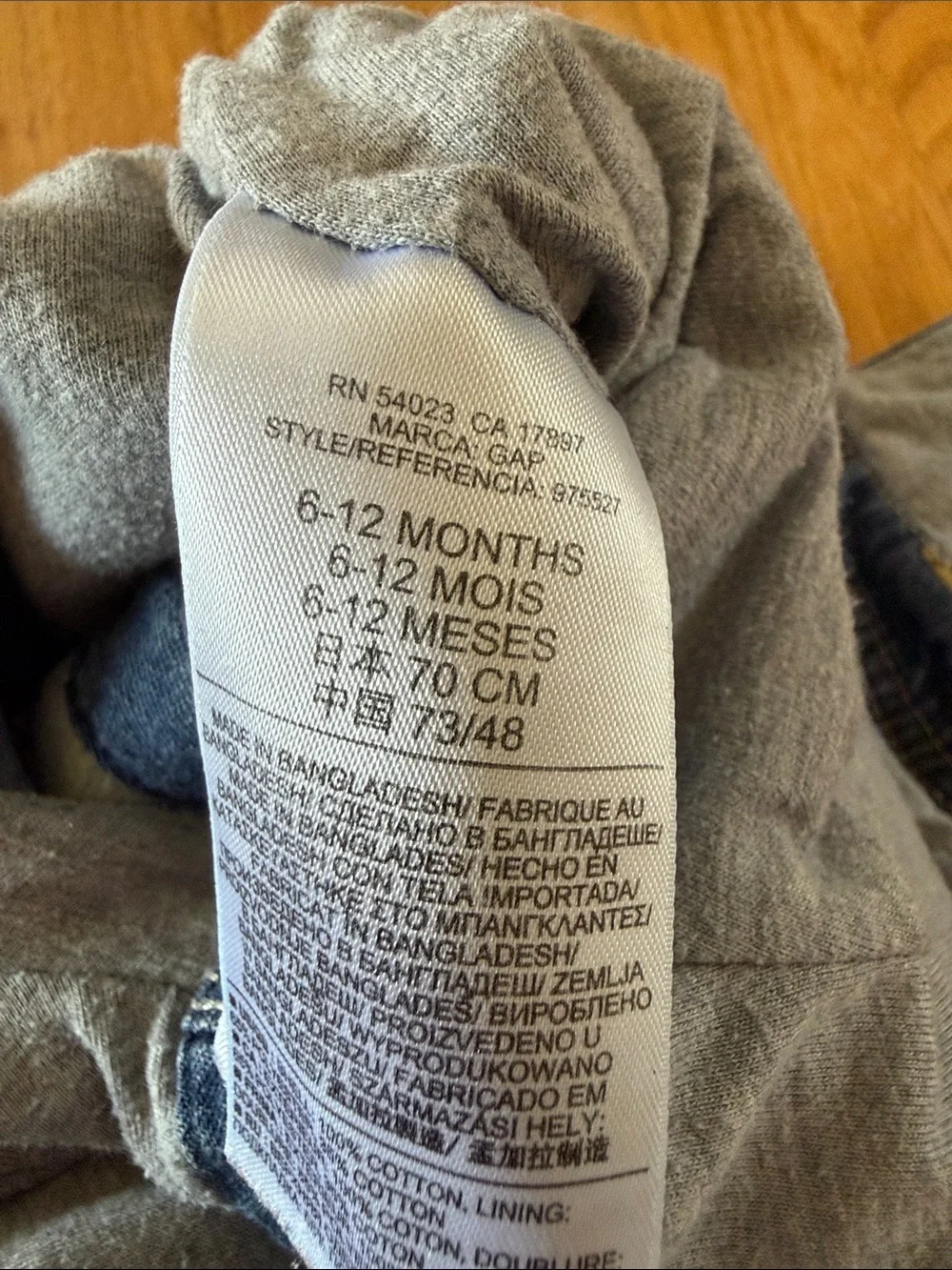 Baby Gap Boys Denim Lined Overalls Size 6-12 Months